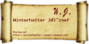 Winterhalter József névjegykártya