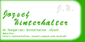 jozsef winterhalter business card