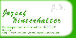 jozsef winterhalter business card